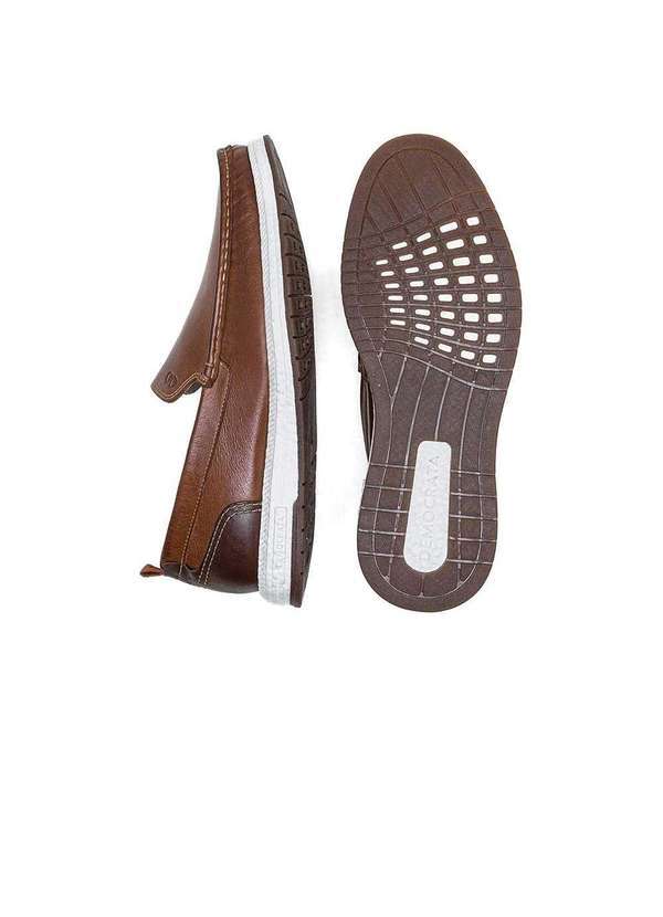 Democrata - Mocassim Masculino Democrata Flop Pulse Conhaque Marrom 4