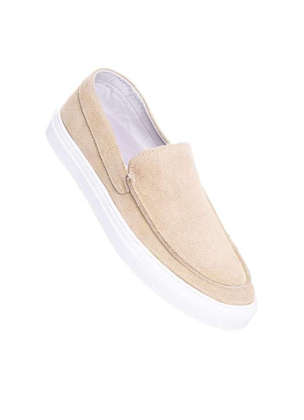 Pixolé - Mocassim Masculino Pixolé Casual Couro Areia Bege 2