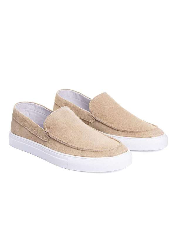 Pixolé - Mocassim Masculino Pixolé Casual Couro Areia Bege 3