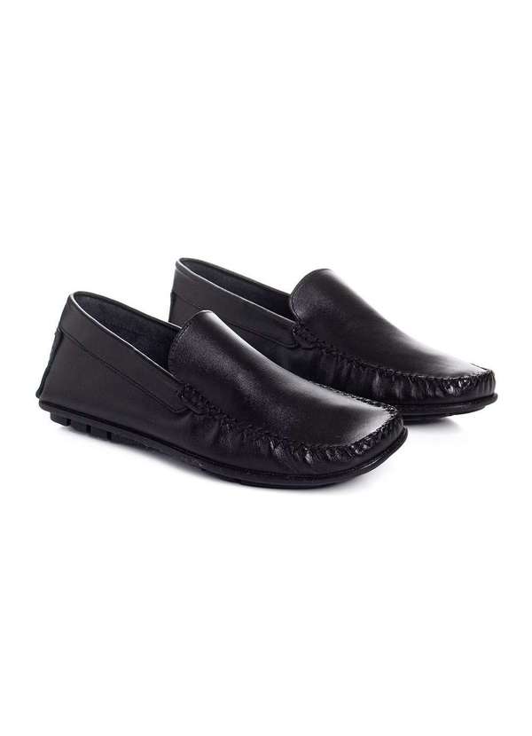 Pixolé - Mocassim Masculino Pixolé Couro Preto Preto 3