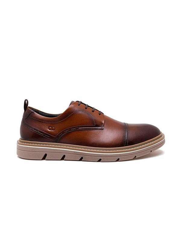 Democrata - Sapato Democrata Metropolitan Jeff 604101 Couro Tan Marrom