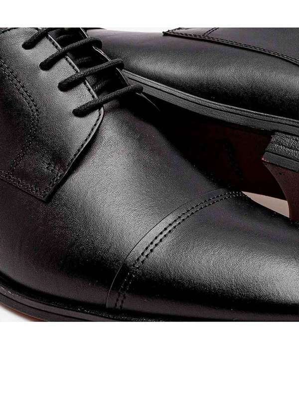 Democrata - Sapato Democrata Social Vega 055201 Couro Preto Preto 3