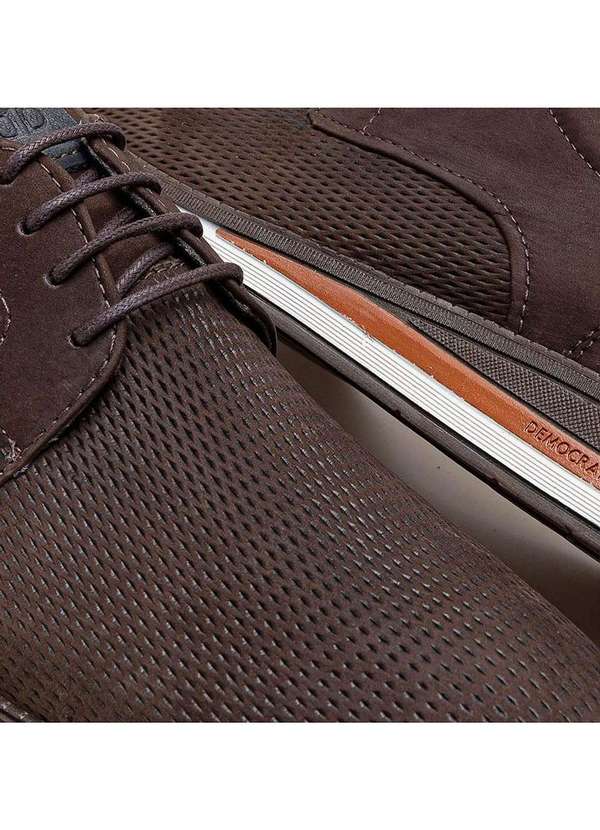 Democrata - Sapato Masculino Democrata Metropolitan Couro Cafe Marrom 3