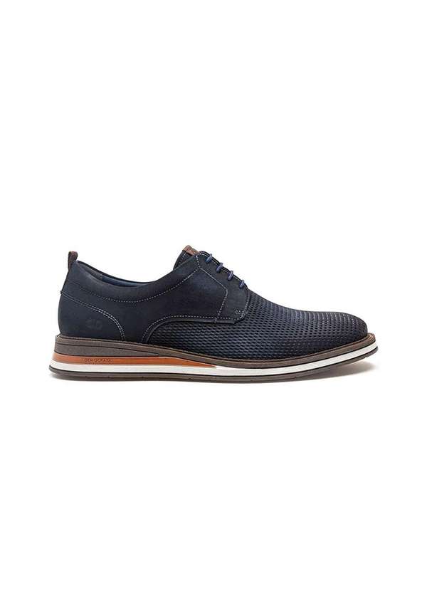 Democrata - Sapato Masculino Democrata Metropolitan Couro Navy Azul