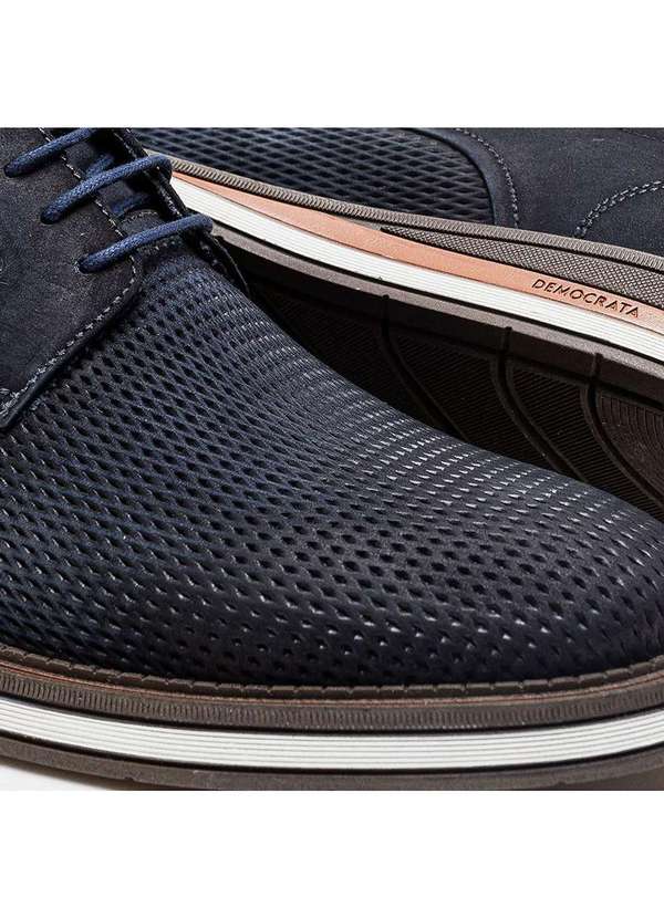 Democrata - Sapato Masculino Democrata Metropolitan Couro Navy Azul 3