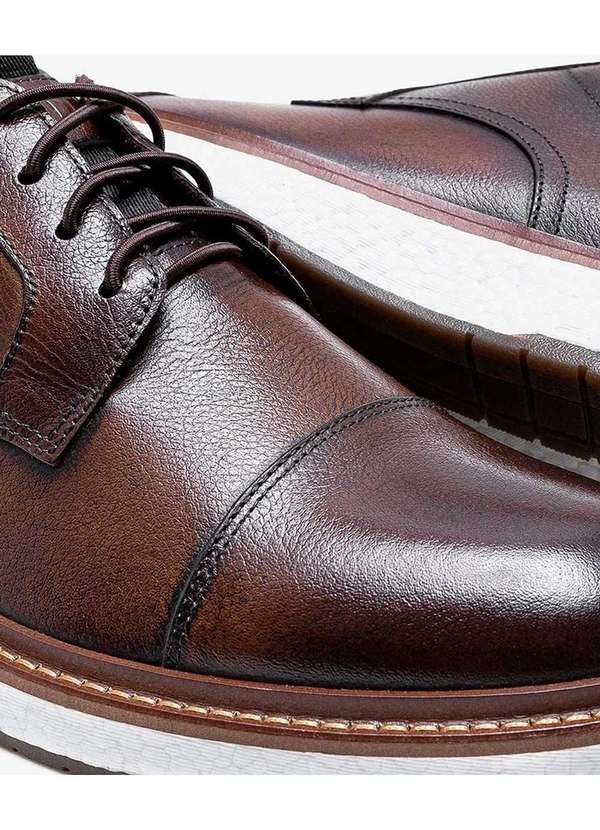 Democrata - Sapato Masculino Social Democrata Pulse Couro Tan Marrom 3