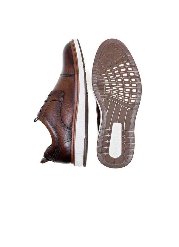 Democrata - Sapato Masculino Social Democrata Pulse Couro Tan Marrom 4