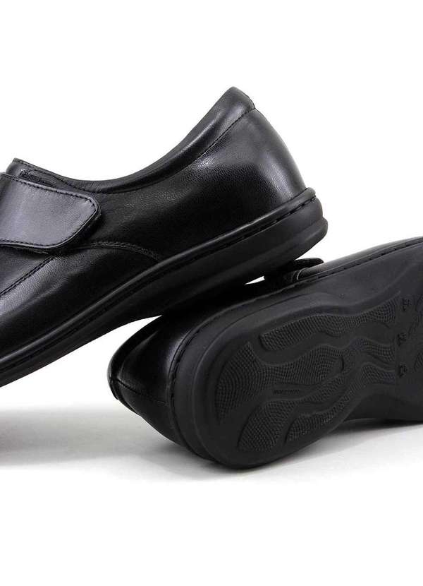 Opananken - Sapato Opananken Diabetics Couro 38507 Preto Preto 4