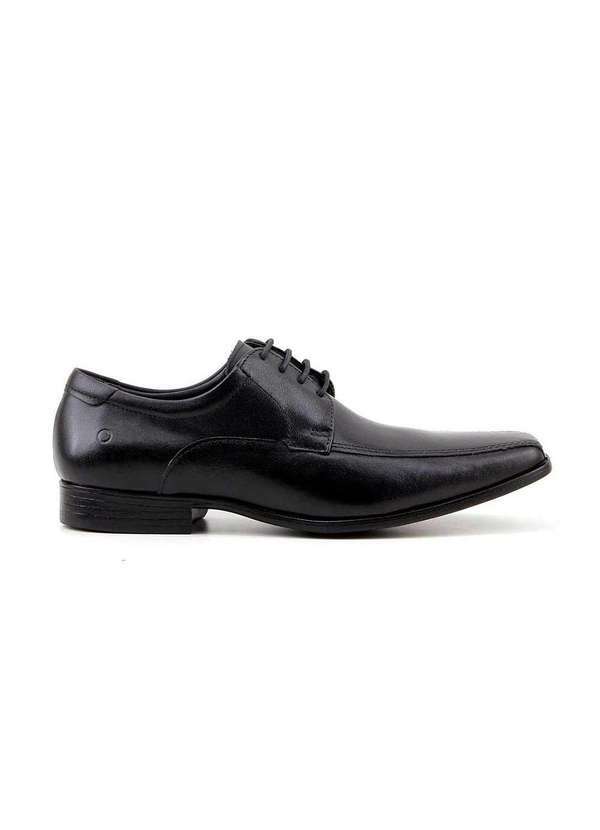 Democrata - Sapato Social Democrata Prime Couro Preto Preto