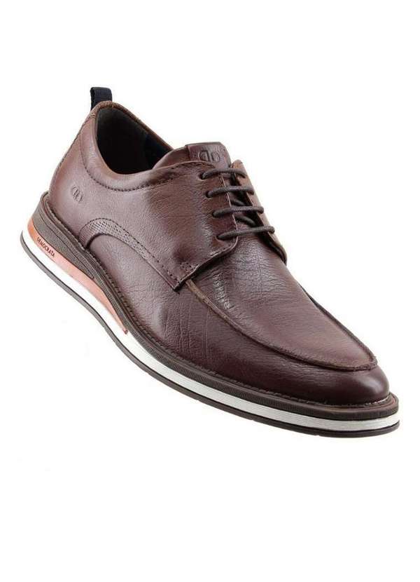 Democrata - Sapato Masculino Democrata Social Couro Conhaque Whisky 2