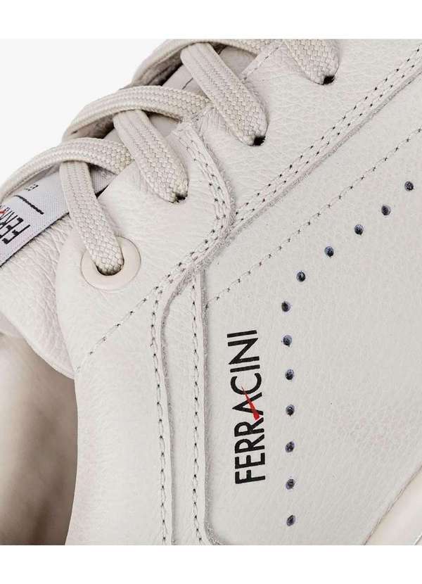 Ferracini - Sapatênis Masculino Ferracini Vox Couro Neve Bege 3