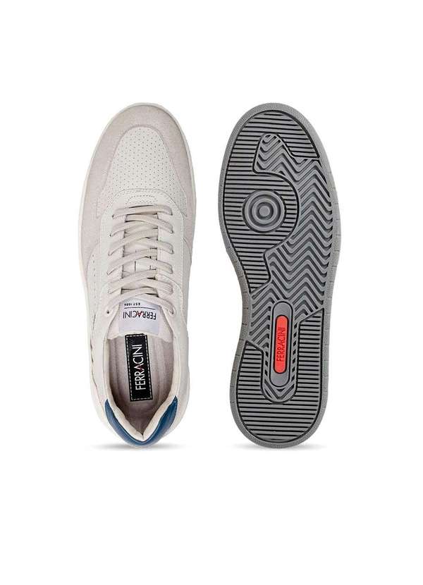 Ferracini - Sapatênis Masculino Ferracini Vox Couro Neve Bege 4