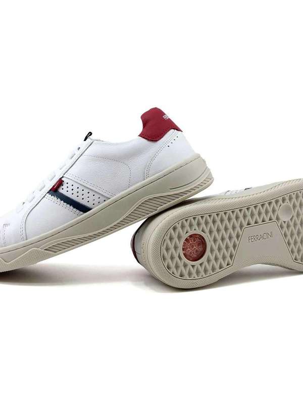 Ferracini - Tênis Casual Ferracini 7486-683 Couro Branco Branco 4