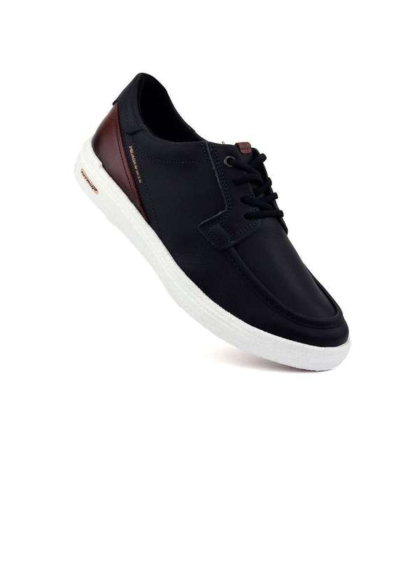 Pegada - Tênis Casual Pegada Masculino Couro Marinho Azul 2