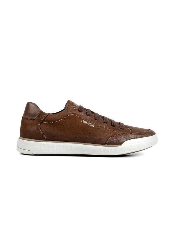 Ferracini - Tênis Ferracini Casual Star 1059 Couro Chocolate Marrom
