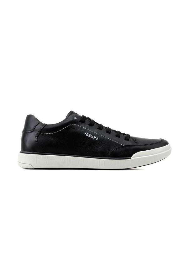 Ferracini - Tênis Ferracini Casual Star 1059 Couro Preto Preto