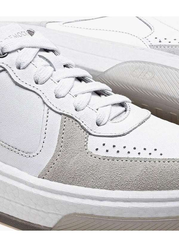 Democrata - Tênis Masculino Democrata Beat Pulse Couro Branco Branco 3