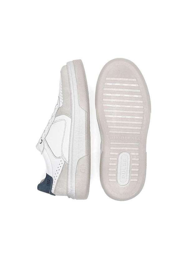 Democrata - Tênis Masculino Democrata Beat Pulse Couro Branco Branco 4