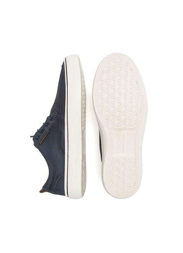 Democrata - Tênis Masculino Democrata Denim Fender Couro Azul Azul 4