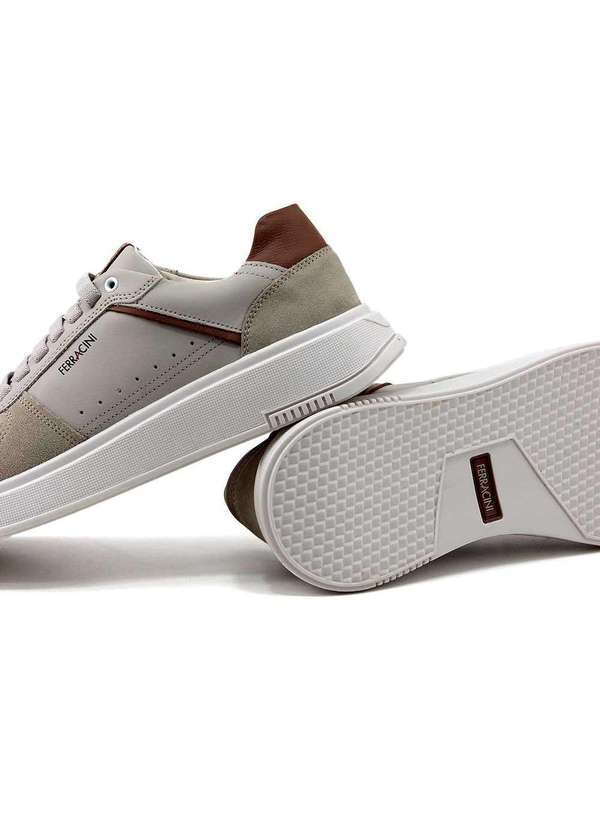Ferracini - Tênis Masculino Ferracini Marvin 9316-678 Couro Cinza Cinza 4