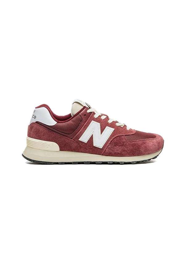 New Balance - Tênis Masculino New Balance 574v2 Vinho Vermelho