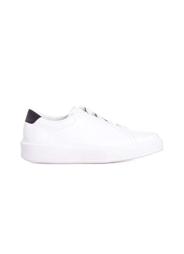 Pixolé - Tênis Masculino Pixolé Casual Couro Branco Branco