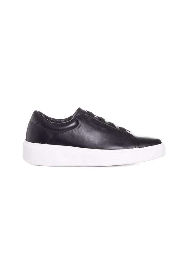 Pixolé - Tênis Masculino Pixolé Casual Couro Preto Preto