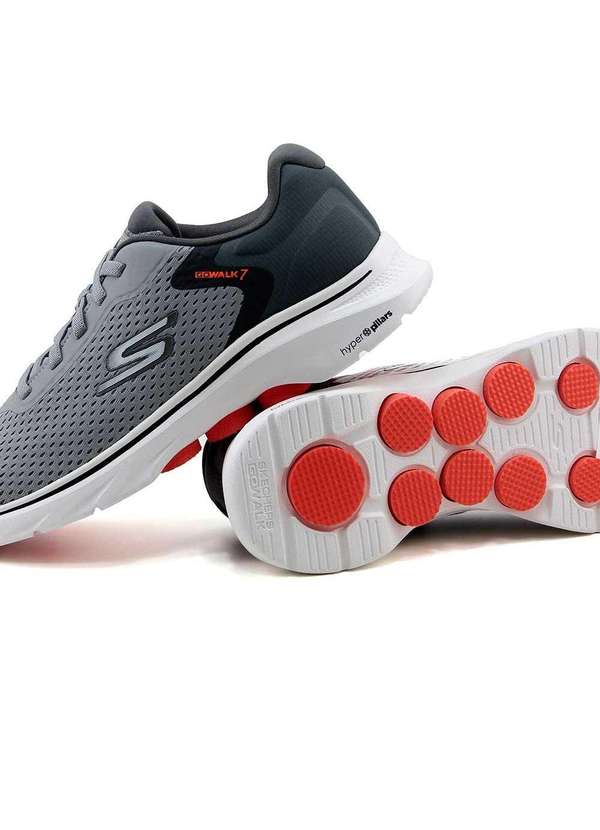 Skechers - Tênis Masculino Skechers Go Walk 7 Cinza Cinza 4