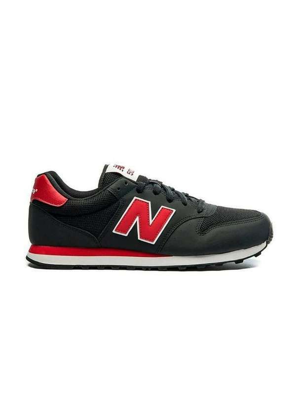 New Balance - Tênis New Balance Casual Masculino Gm500 Preto/Verm. Preto