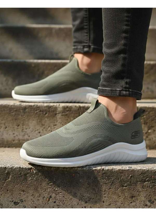 Skechers - Tênis Skechers Ultra Flex 2.0 Slip On Verde Oliva Verde 3