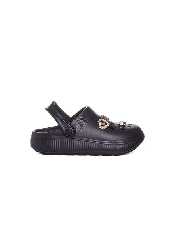 Molekinha - Sandália Babuche Molekinha Botons Preto Preto