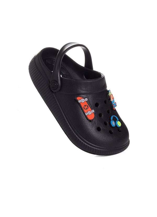 Molekinho - Sandália Babuche Molekinho Botons Preto Preto 2