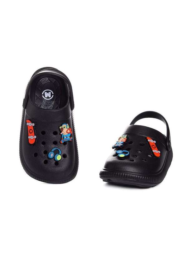 Molekinho - Sandália Babuche Molekinho Botons Preto Preto 4