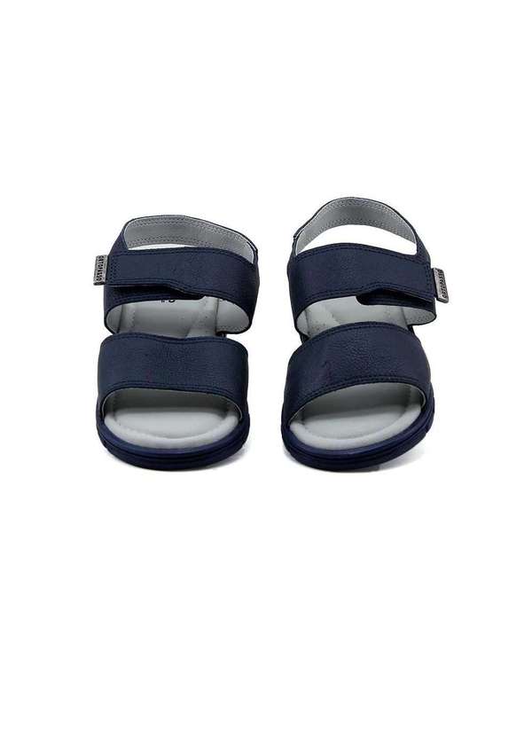 Ortopasso - Sandália Infantil Papete Ortopasso Anatômica Couro Marinho Azul 4