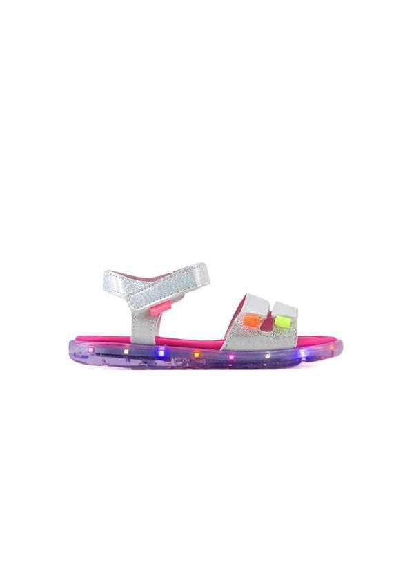 Pampili - Sandália Led Infantil Pampili Foil Holográfico 697034000 Branco Branco