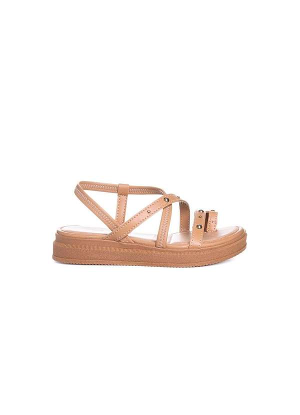 Dakota - Sandália Pink Cats Infantil Flatform Castor Bege