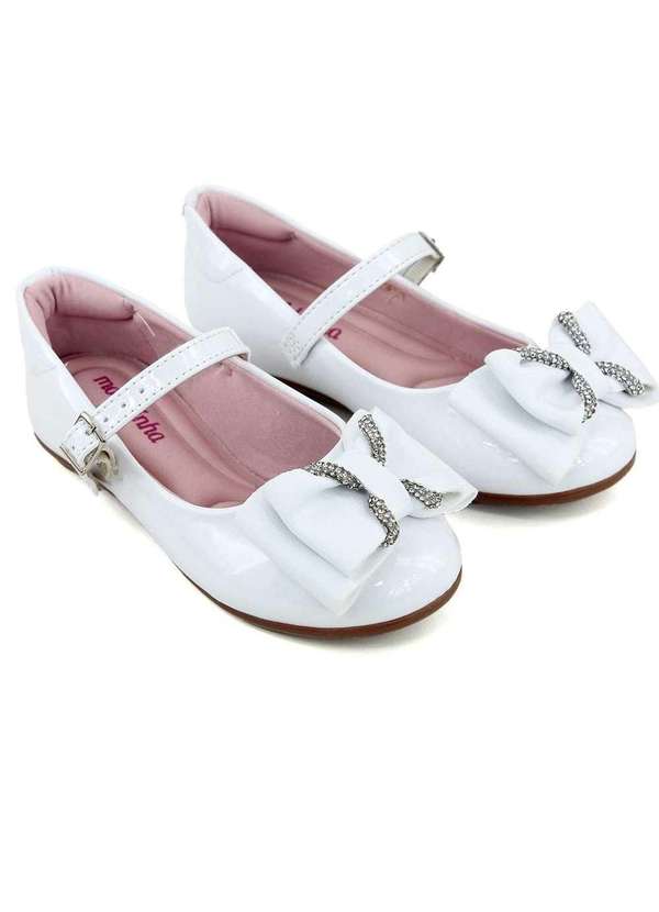 Molekinha - Sapatilha Infantil Molekinha com Laço Branco Branco 4