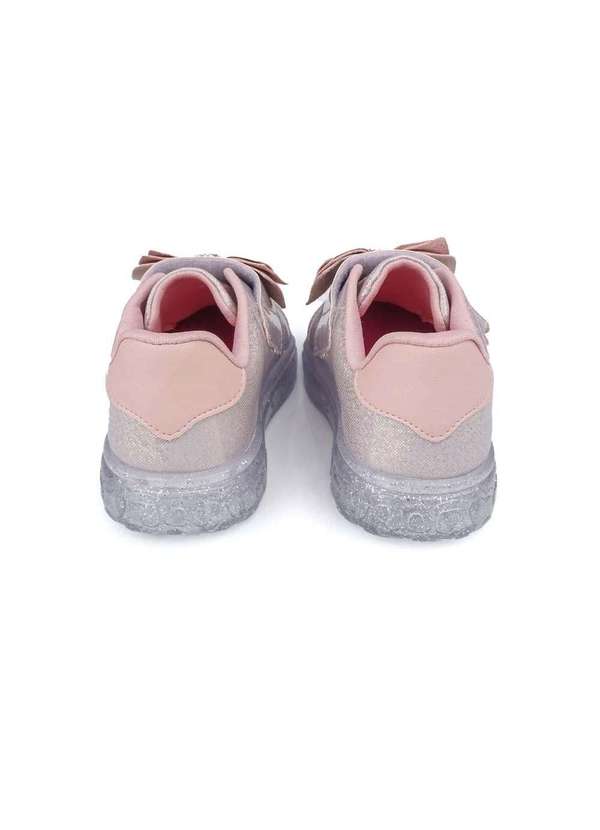 Pampili - Tênis de Led Pampili Sneaker Luz Laço 483015000 Rose Rosa 4
