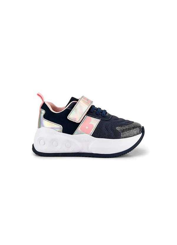 Bibi - Tênis Infantil Bibi com Rodinhas Skatenis Skts-01 Marinho/Rosa Azul