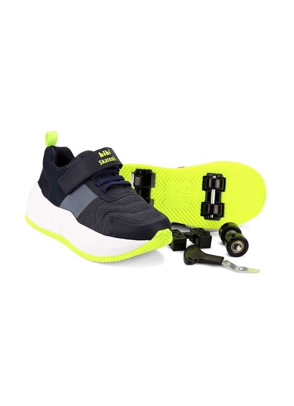 Bibi - Tênis Infantil Bibi com Rodinhas Skatenis Skts-01 Marinho Azul 4