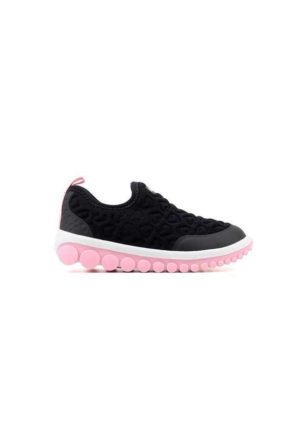 Bibi - Tênis Infantil Bibi Roller 2.0 Coração Rl2-16 Viii Preto/Rosa Preto
