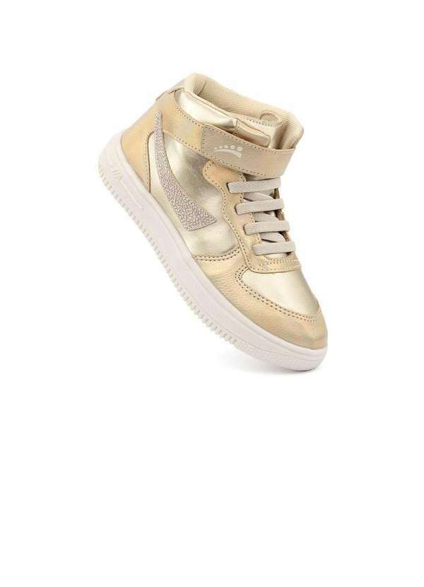 Ortopasso - Tênis Infantil Cano Médio Ortopasso Force One Ouro Dourado 2