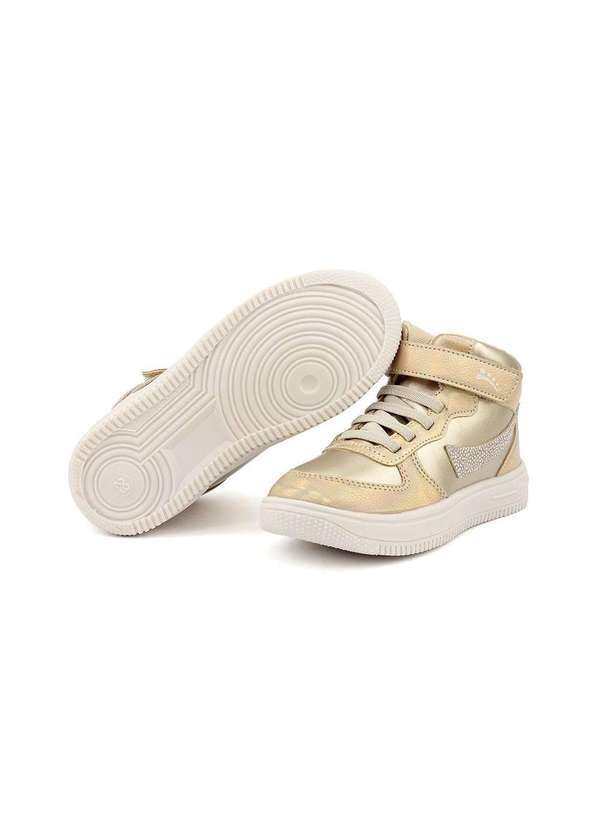 Ortopasso - Tênis Infantil Cano Médio Ortopasso Force One Ouro Dourado 5