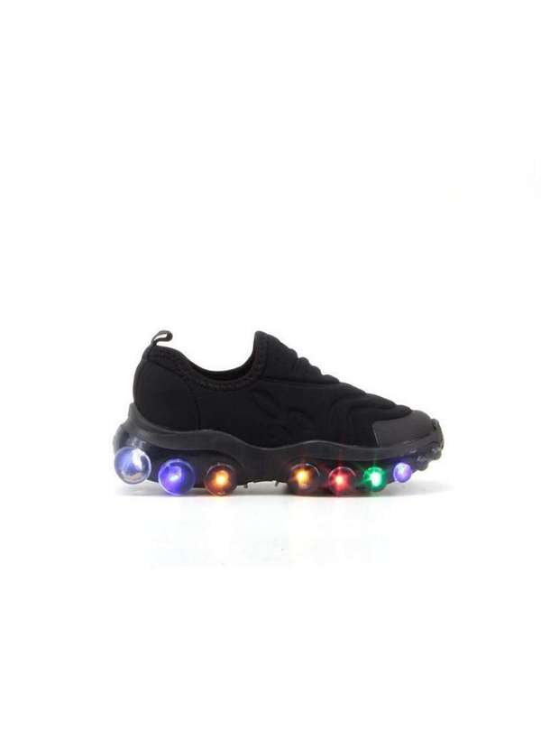 Bibi - Tênis Infantil com Luz de Led Bibi Nrc-02 Preto Preto