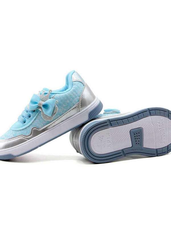 Kidy - Tênis Infantil Kidy Casual Laço 3290011 Prata/Azul Prata 4