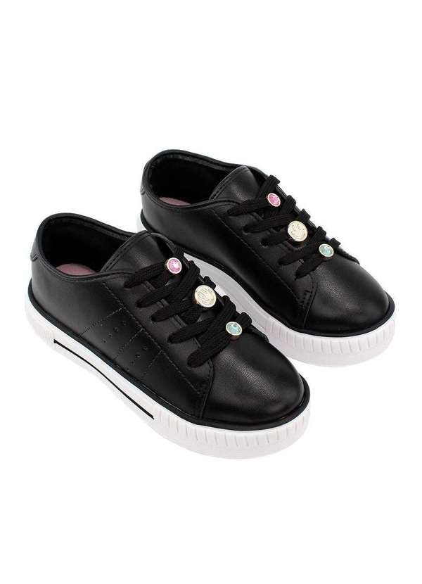 Molekinha - Tênis Infantil Molekinha Smile Strass Preto Preto 4