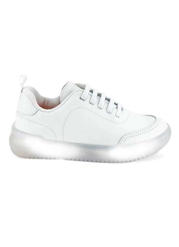 Bibi - Tênis Led Infantil Bibi Bbm-01 Branco Branco