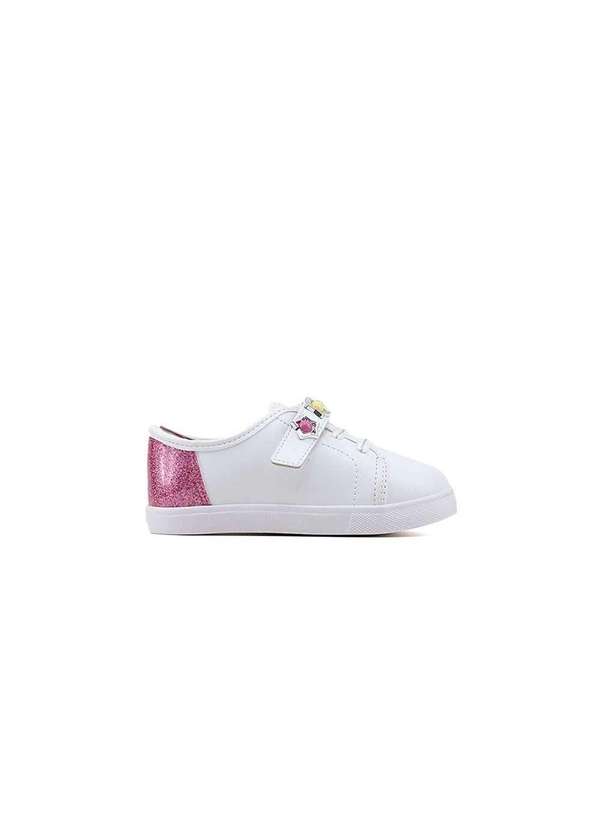 Molekinha - Tênis Molekinha Bebê Star 2118.581 Branco/Rosa Branco