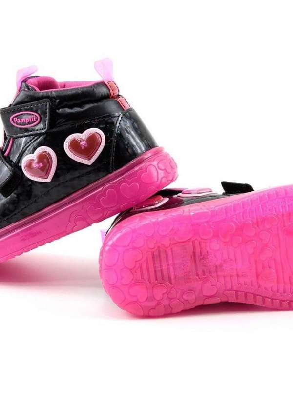 Pampili - Tênis Pampili de Led Cano Médio 483001 Preto Preto 4