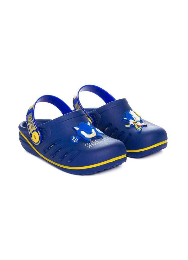 Grendene - Babuche Infantil Grendene Sonic Azul/Amarelo Azul 3